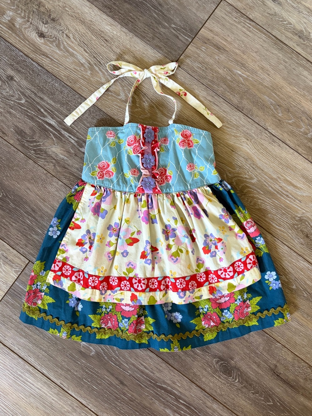 Matilda Jane PLATINUM Good Hart Lark Lakes Ellie Apron Halter Top Size 6